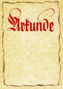 Urkunde Traditionell antik