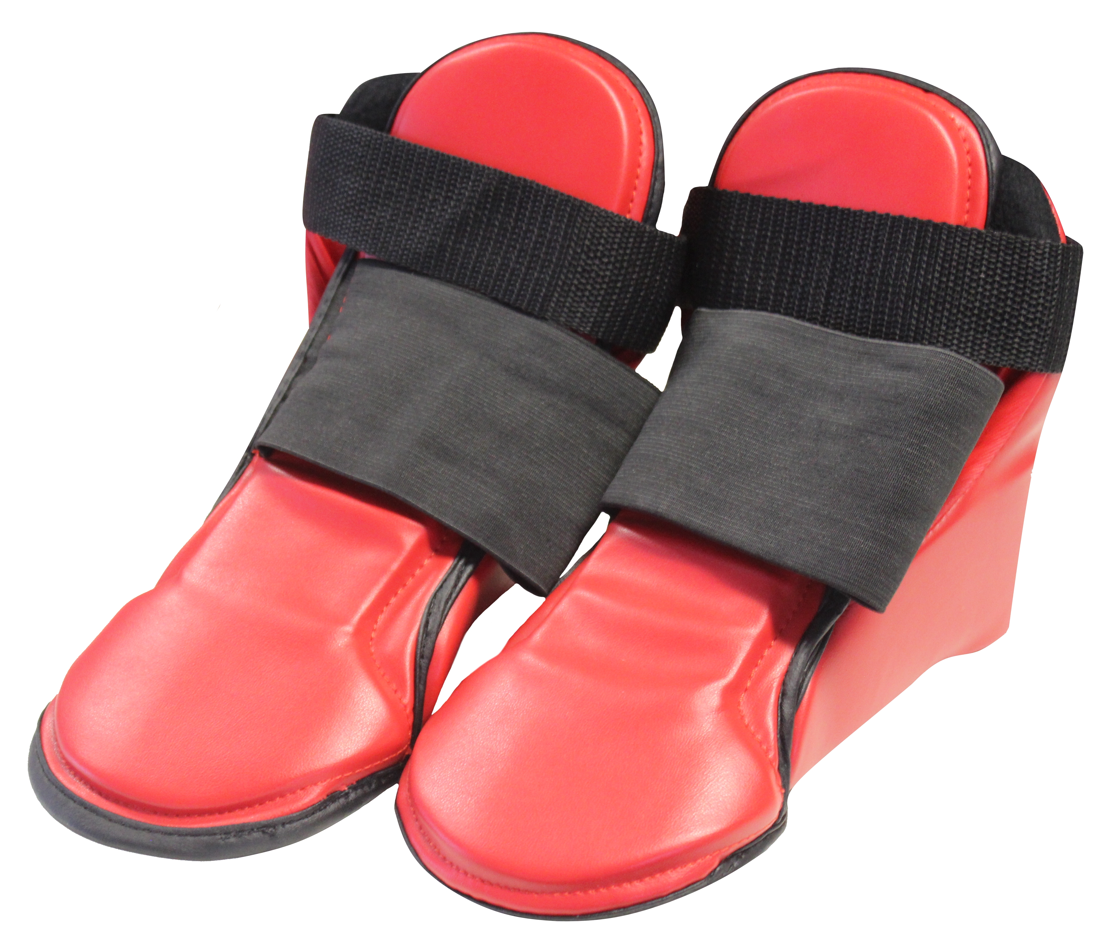 Semikontakt-Fußschutz Spannschutz rot Kunstleder XL