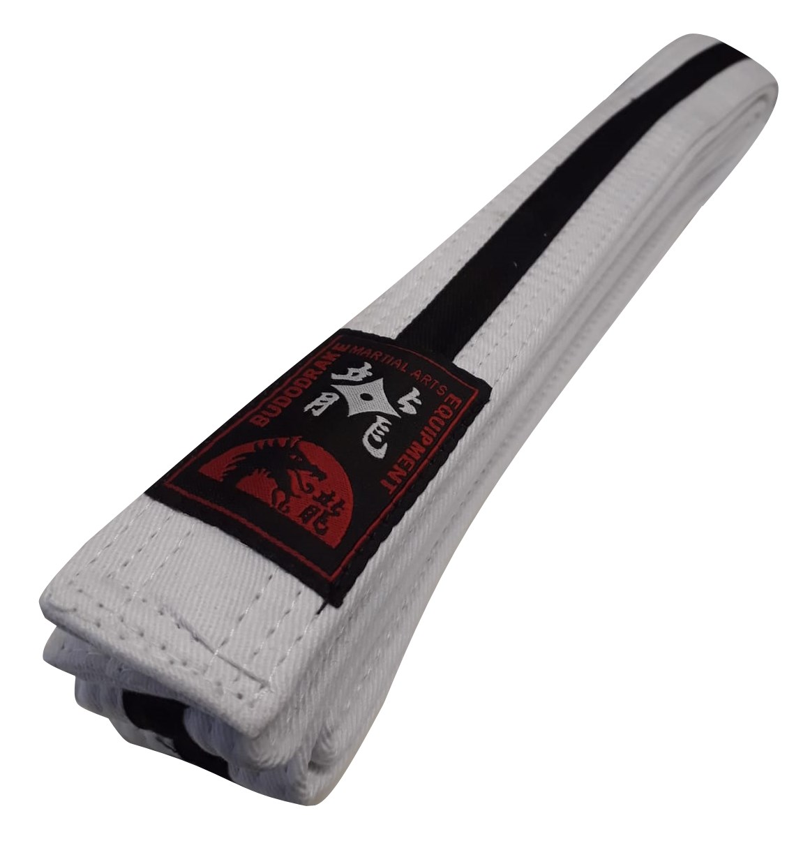 GÜRTEL Weiß Schwarz Weiß Mittelstreifen 350