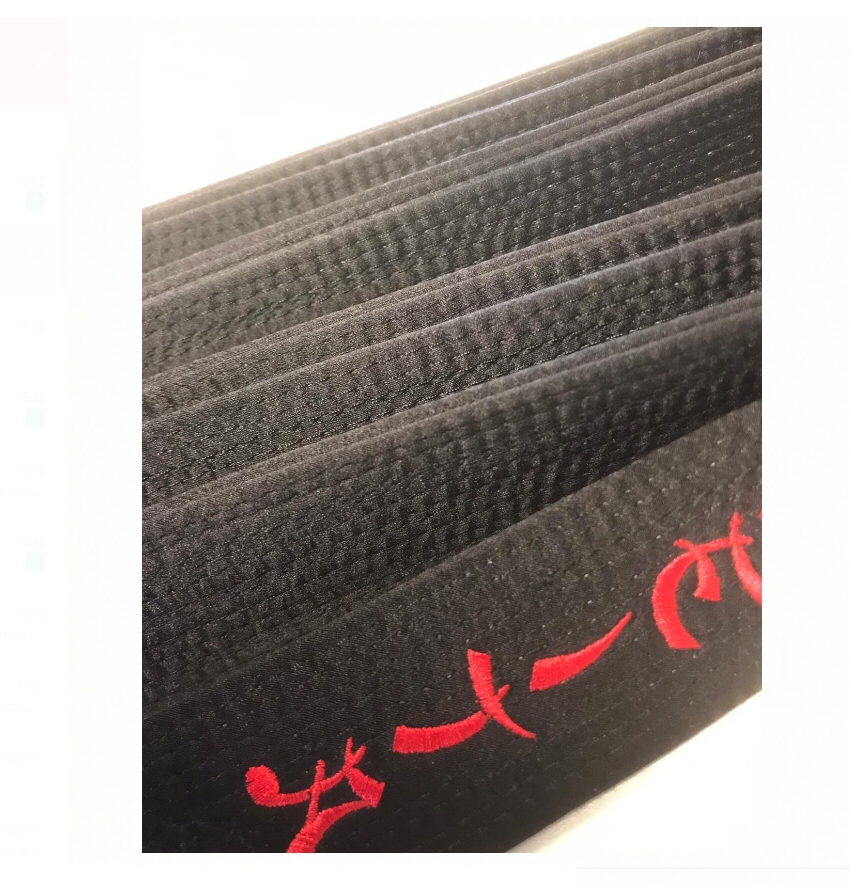 Schwarzgurt Budodrake First Class Naturseide