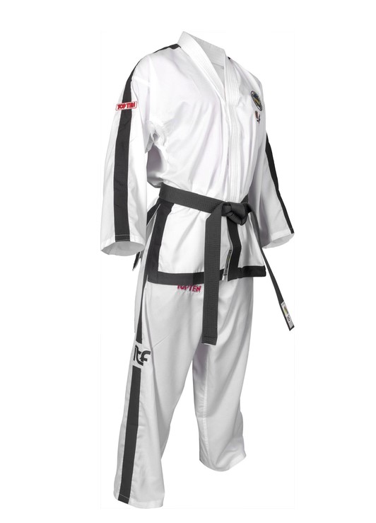 TOP TEN Taekwondo Dobok INSTRUCTOR PREMIUM GOLD (4. - 6. Dan, ITF app.)