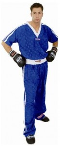 TOP TEN Kickboxuniform 1637 blau/weiß