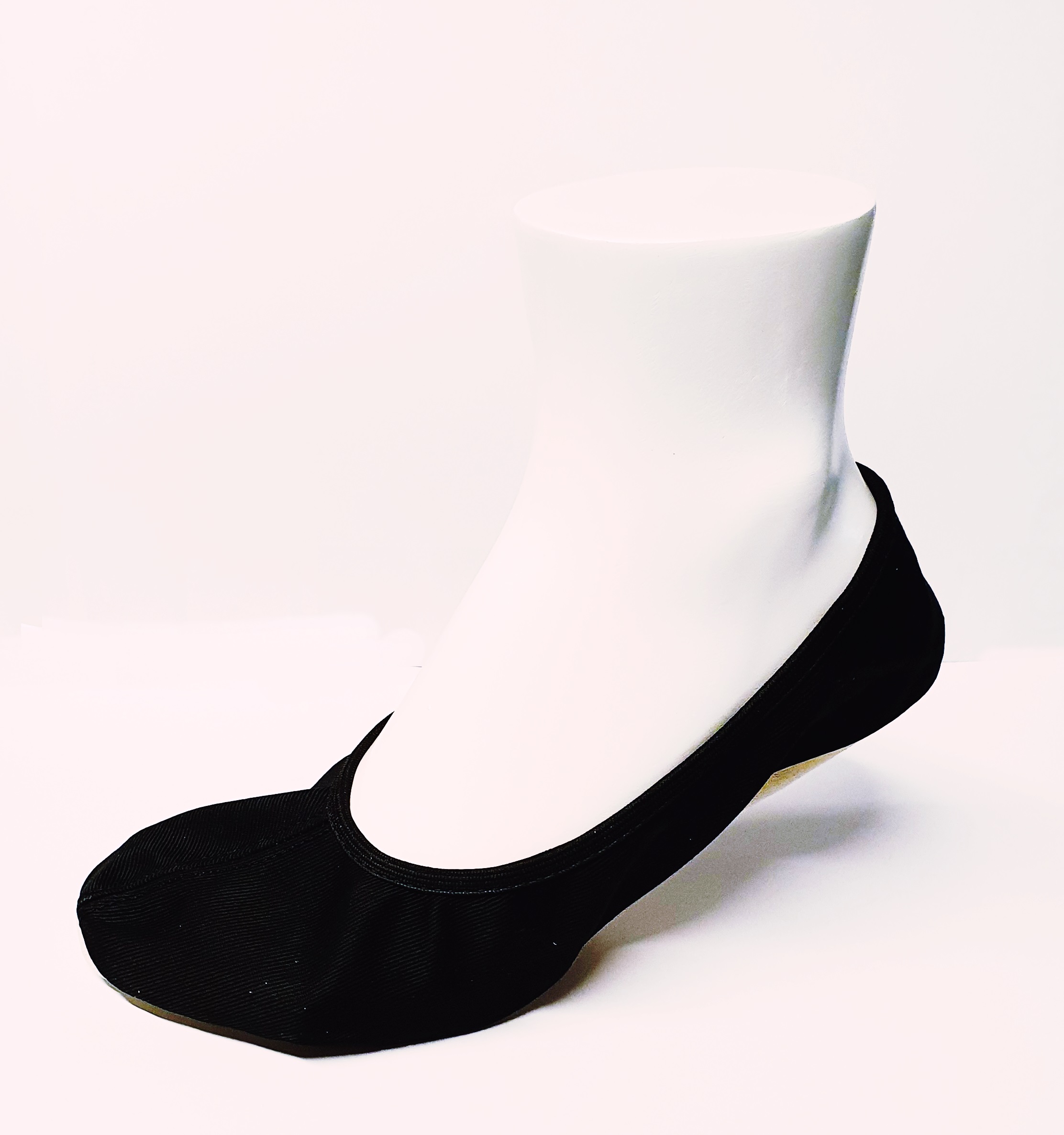 Gymnastikschuhe aus Baumwolle SCHWARZ (Ledersohle)