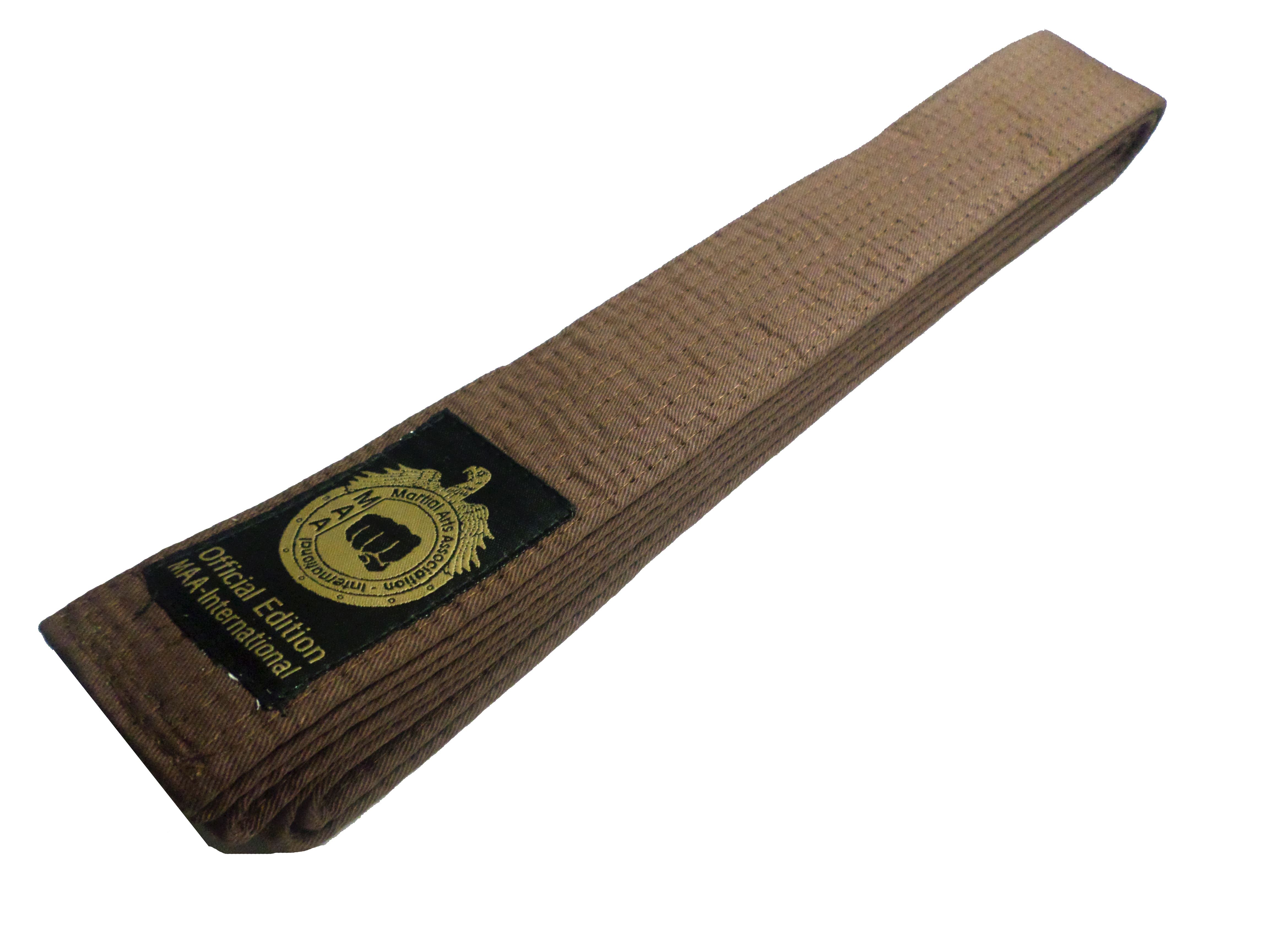 MAA Int. Official Brown Belt Braungurt 5 cm breit 350