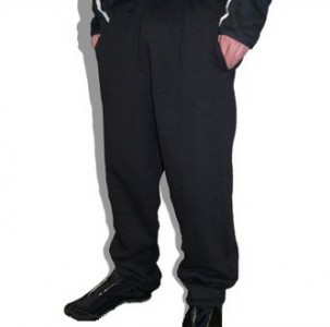 Jogging- / Fitnesshose schwarz, Hosenbeine offen