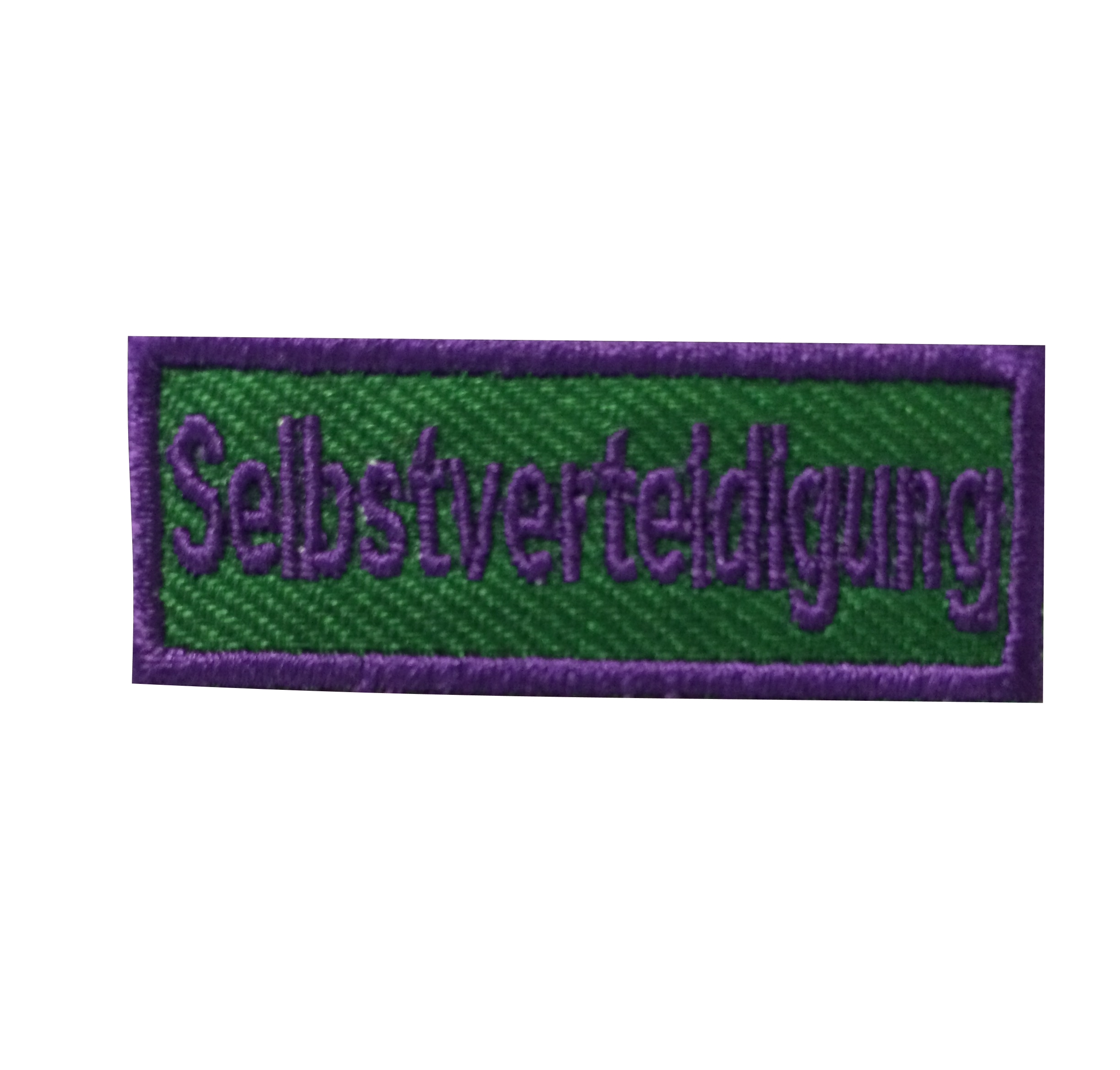 Selbstverteidigung - Anerkennungs-Abzeichen / Skill Patch violett/ grün