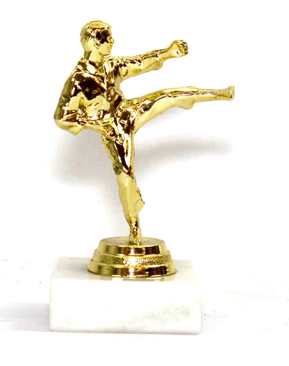 Pokalständer Karate / Taekwondo Kick 12 cm gold