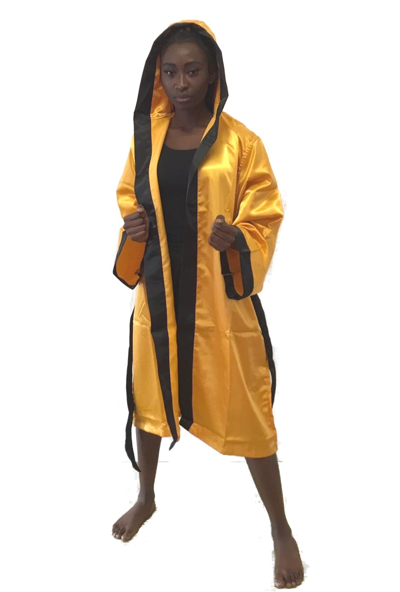 Boxmantel gold-schwarz