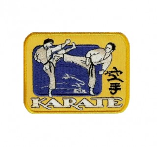 Karate Kämpfer Aufnäher gelb