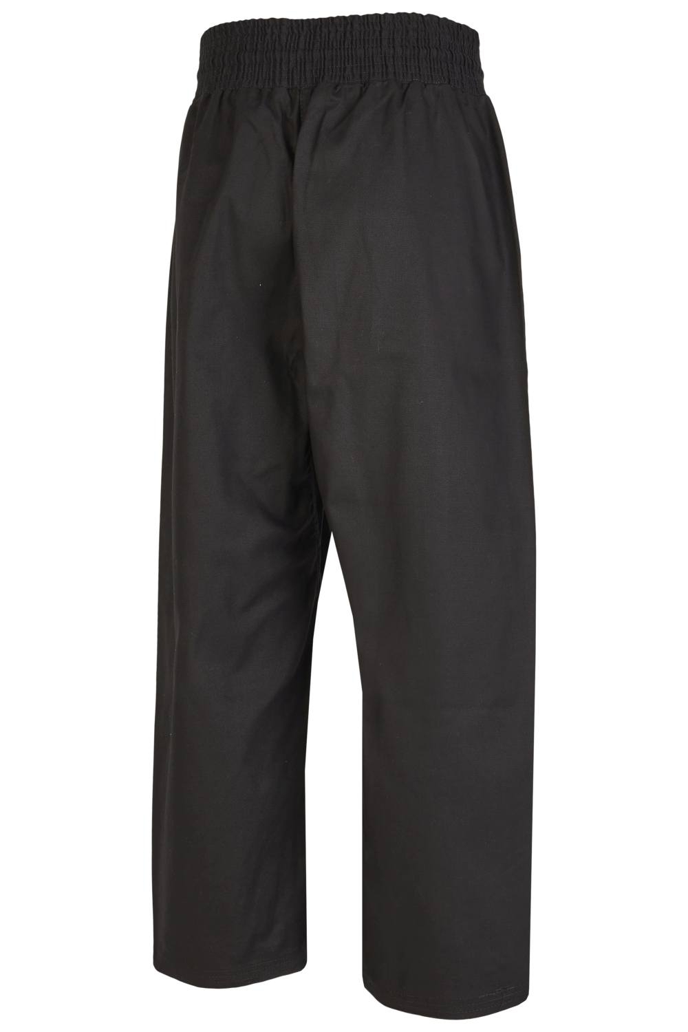 Kickboxing Hose lang, einfarbig schwarz Satin 200