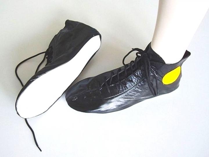 Mattenschuhe Echtleder schwarz 46