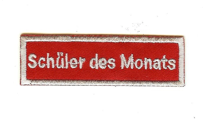 Schüler des Monats (rot-silber) Motivationsabzeichen XL