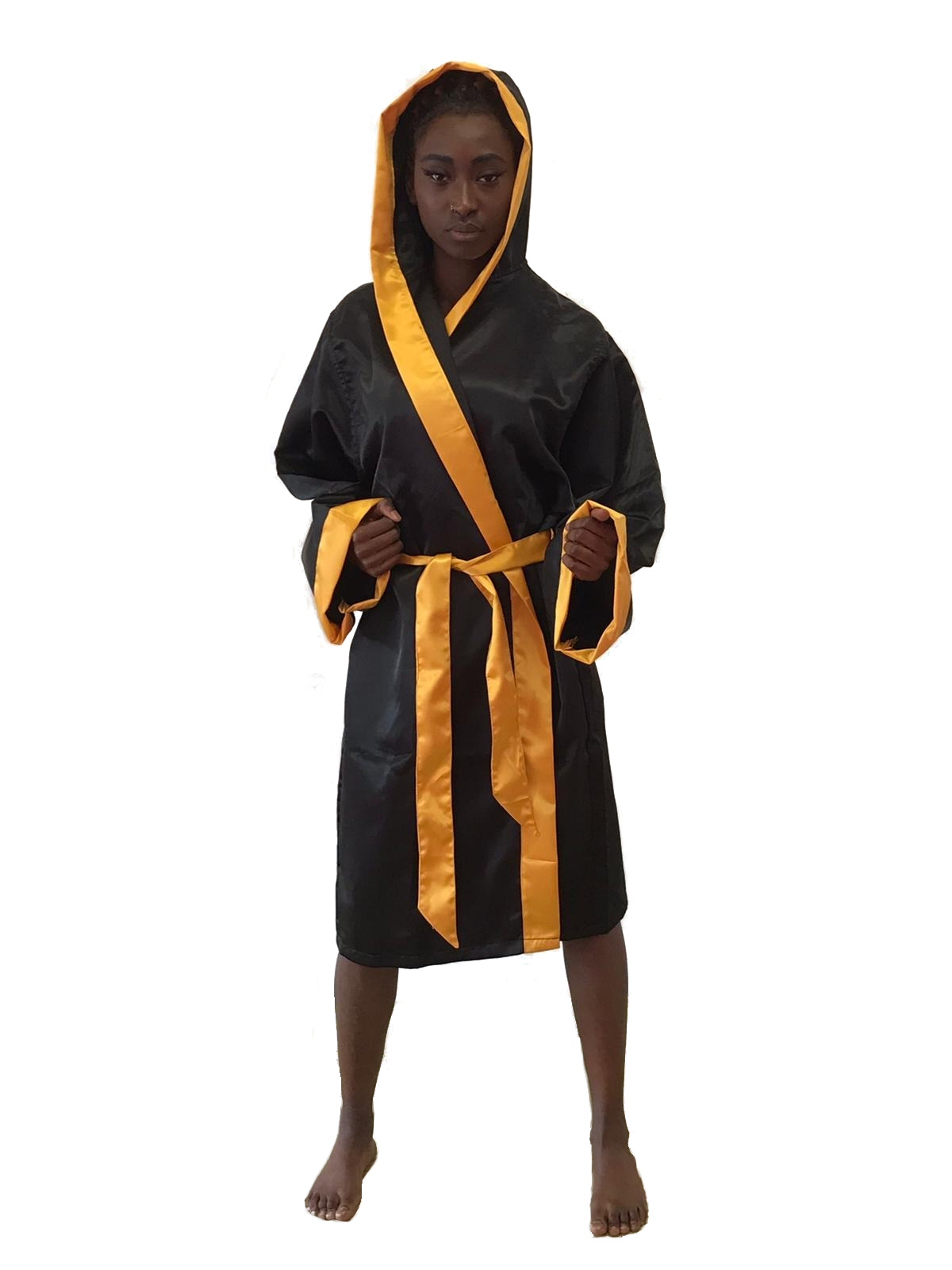 Boxmantel schwarz-gold