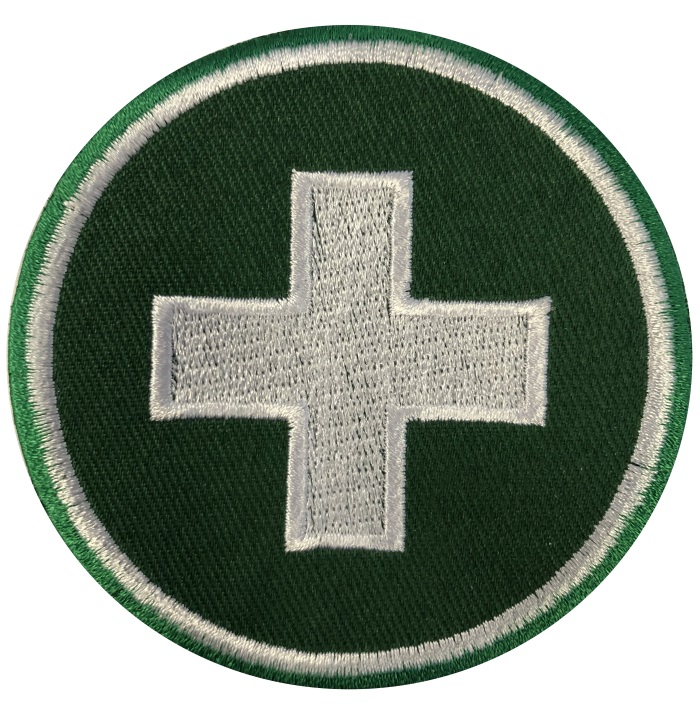 Erste Hilfe Aufnäher / First Aid Patch grün-weiß