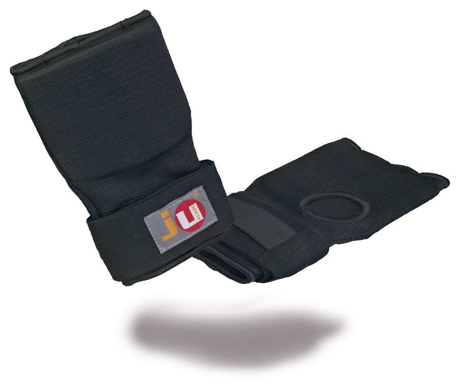 Innen-Boxhandschuhe mit Bandage, schwarz