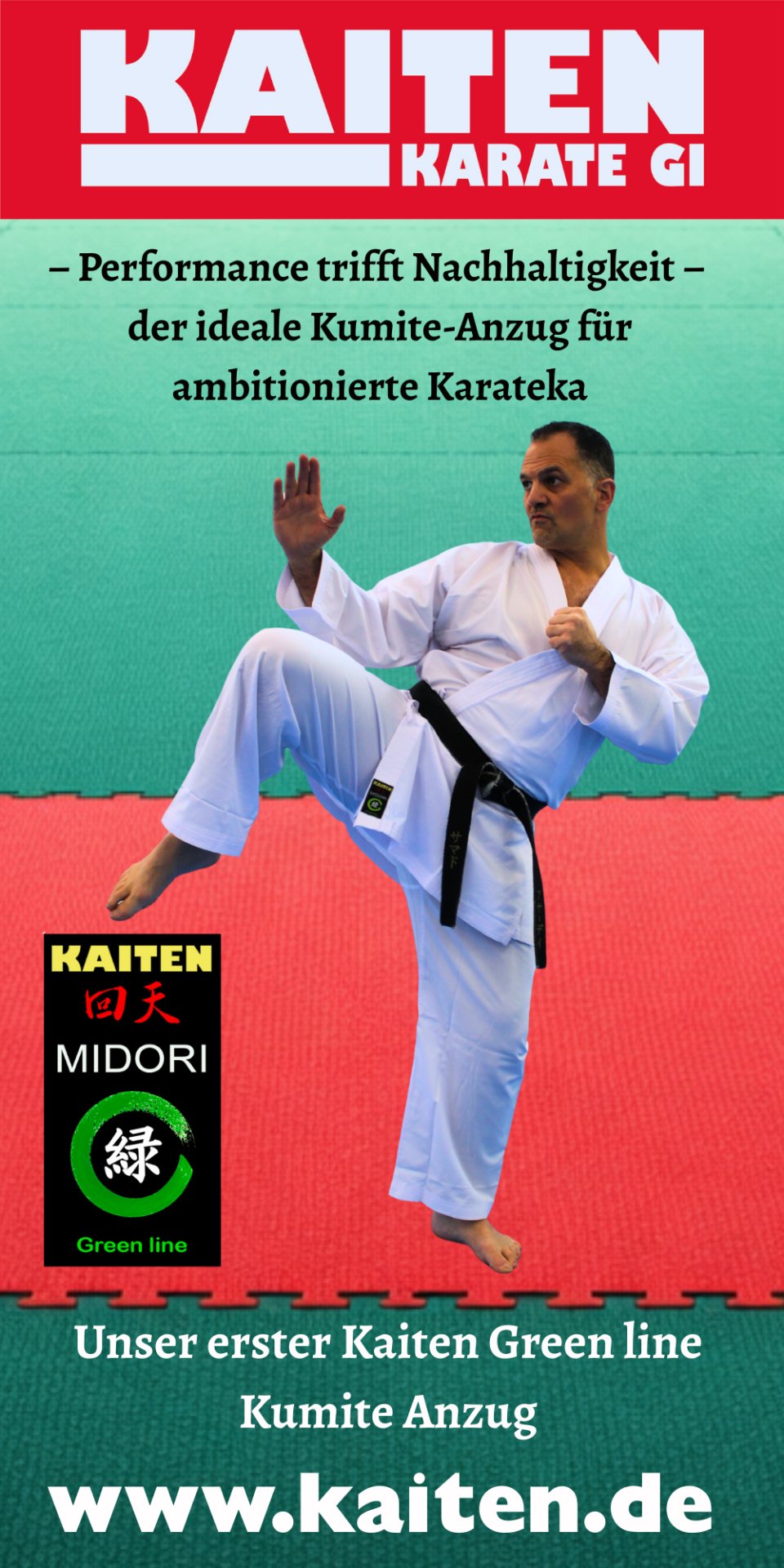 Kaiten Karateanzug Midori (Green Line)