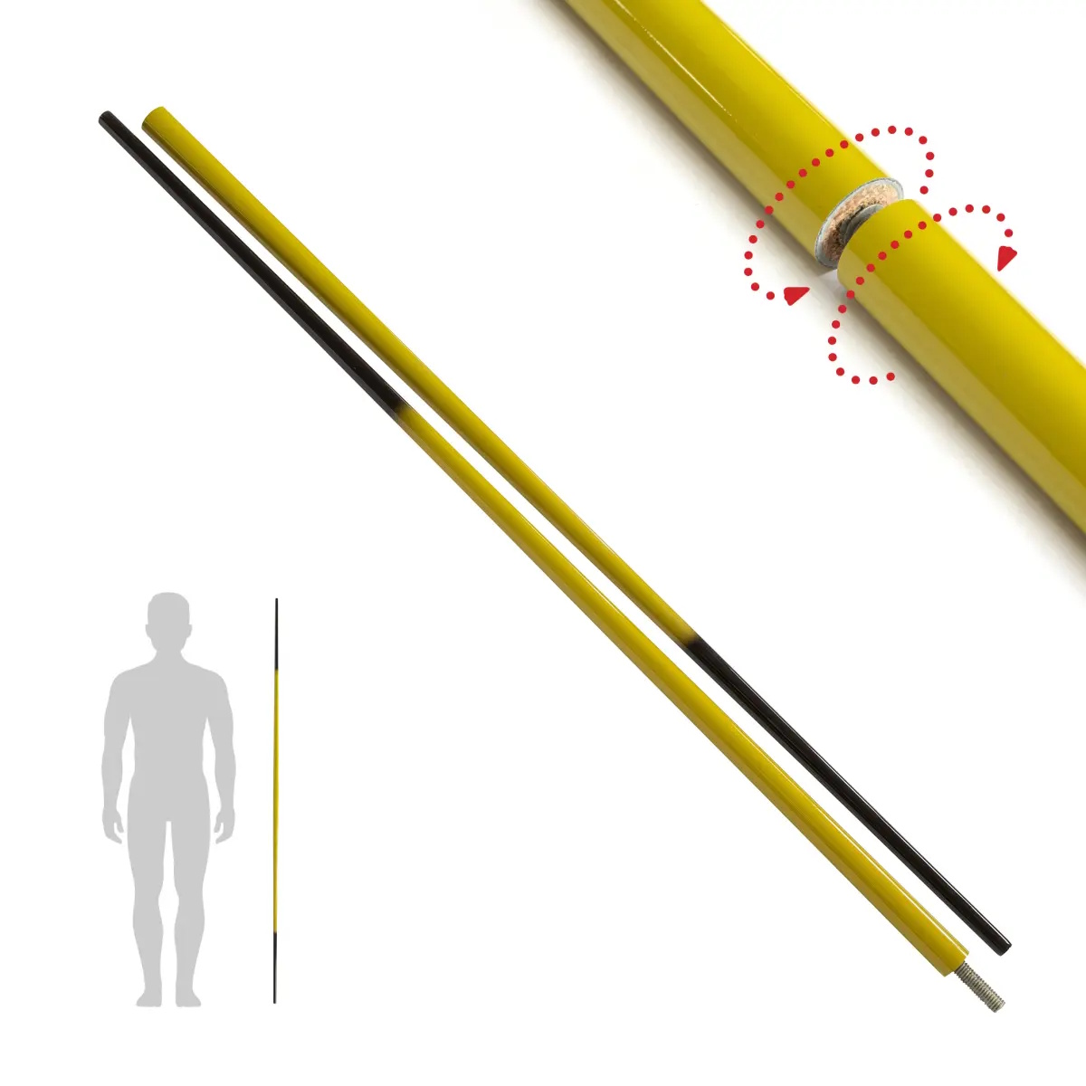 Bo-Stab Carbon zerlegbar konisch gelb/schwarz - 2 Teile