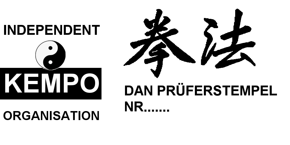 IKO Kempo DAN Prüferstempel 4 x 2 cm