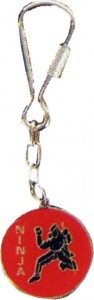 Schlüsselanhänger Ninja Kämpfer rot