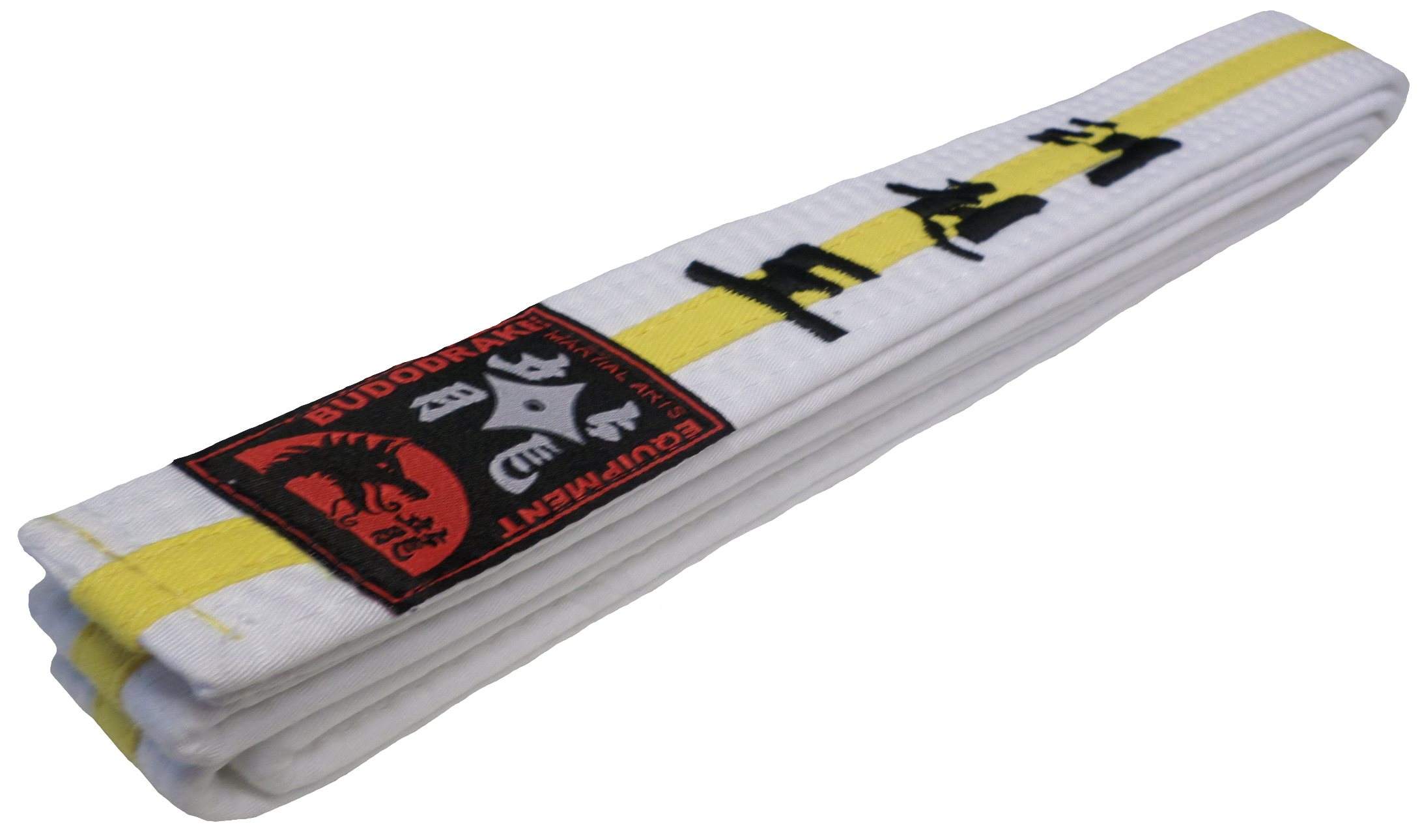 Weiß-Gelbgurt Mittelstreifen bestickt mit Taekwondo 350