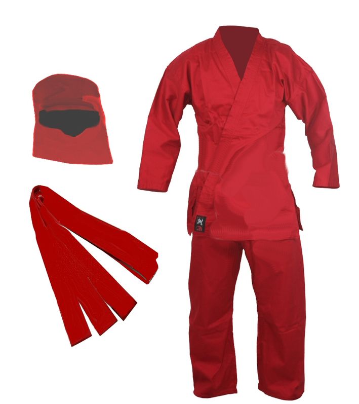 Kinder Ninja Anzug rot oder blau BLAU/160