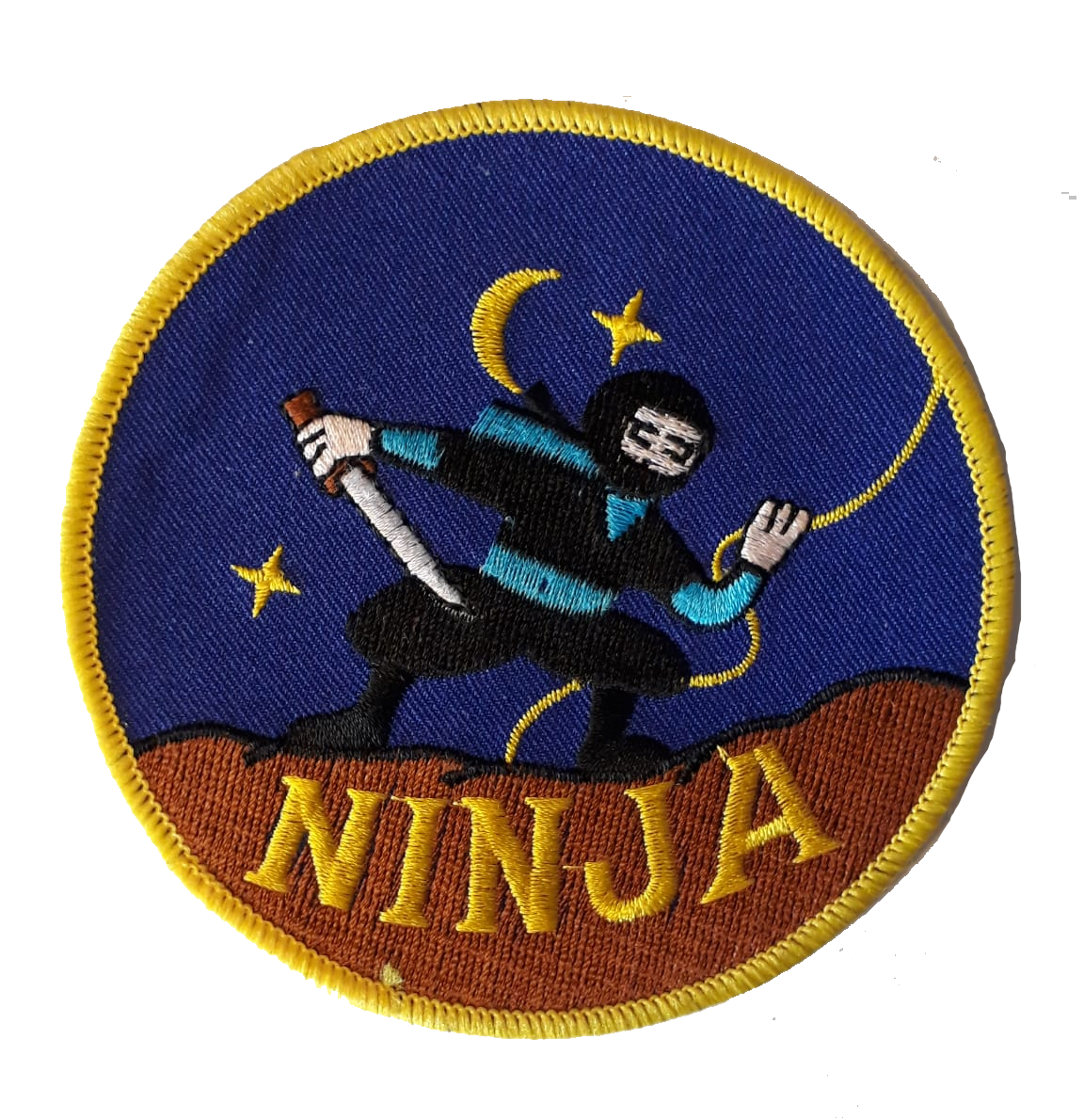 Ninja Aufnäher Kämpfer Violett-Gelb