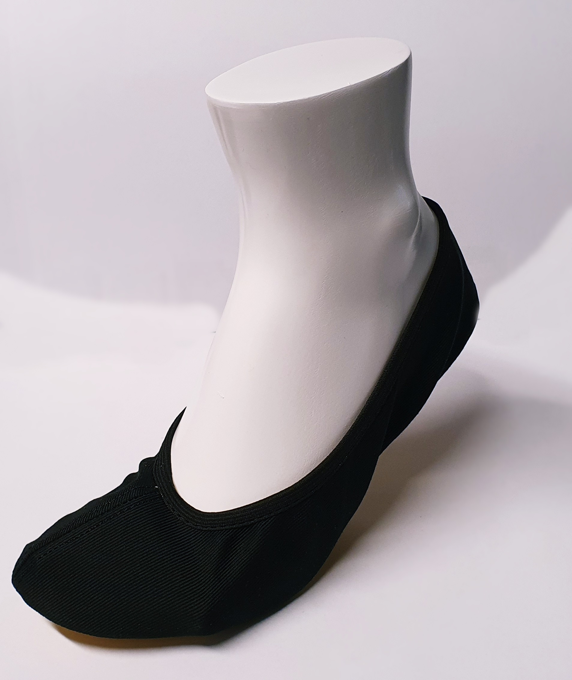 Gymnastikschuhe aus Baumwolle SCHWARZ (Gummisohle)