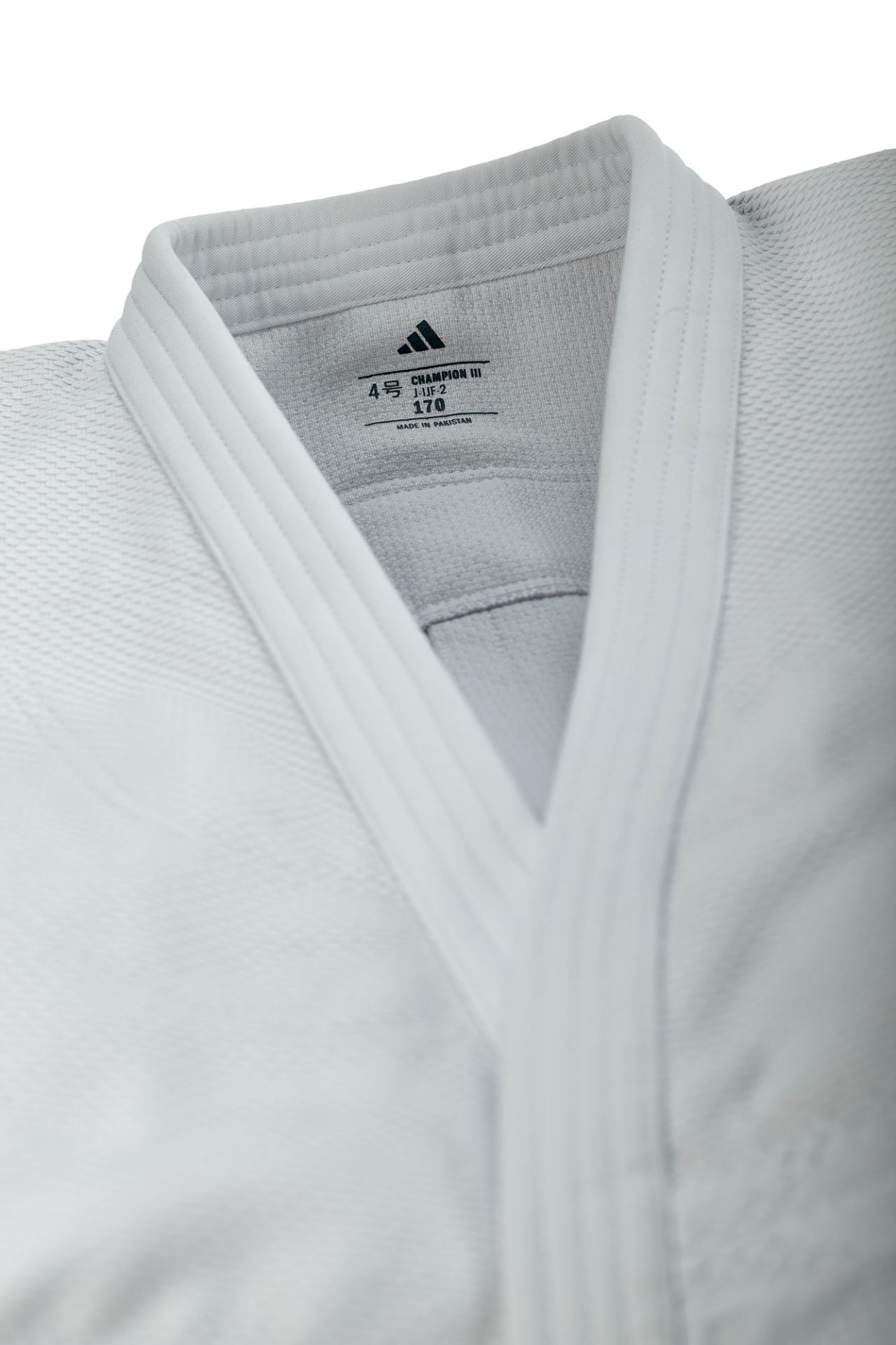 Judojacke  Weiß ADIDAS Champion ohne Schulterstreifen - Logo only