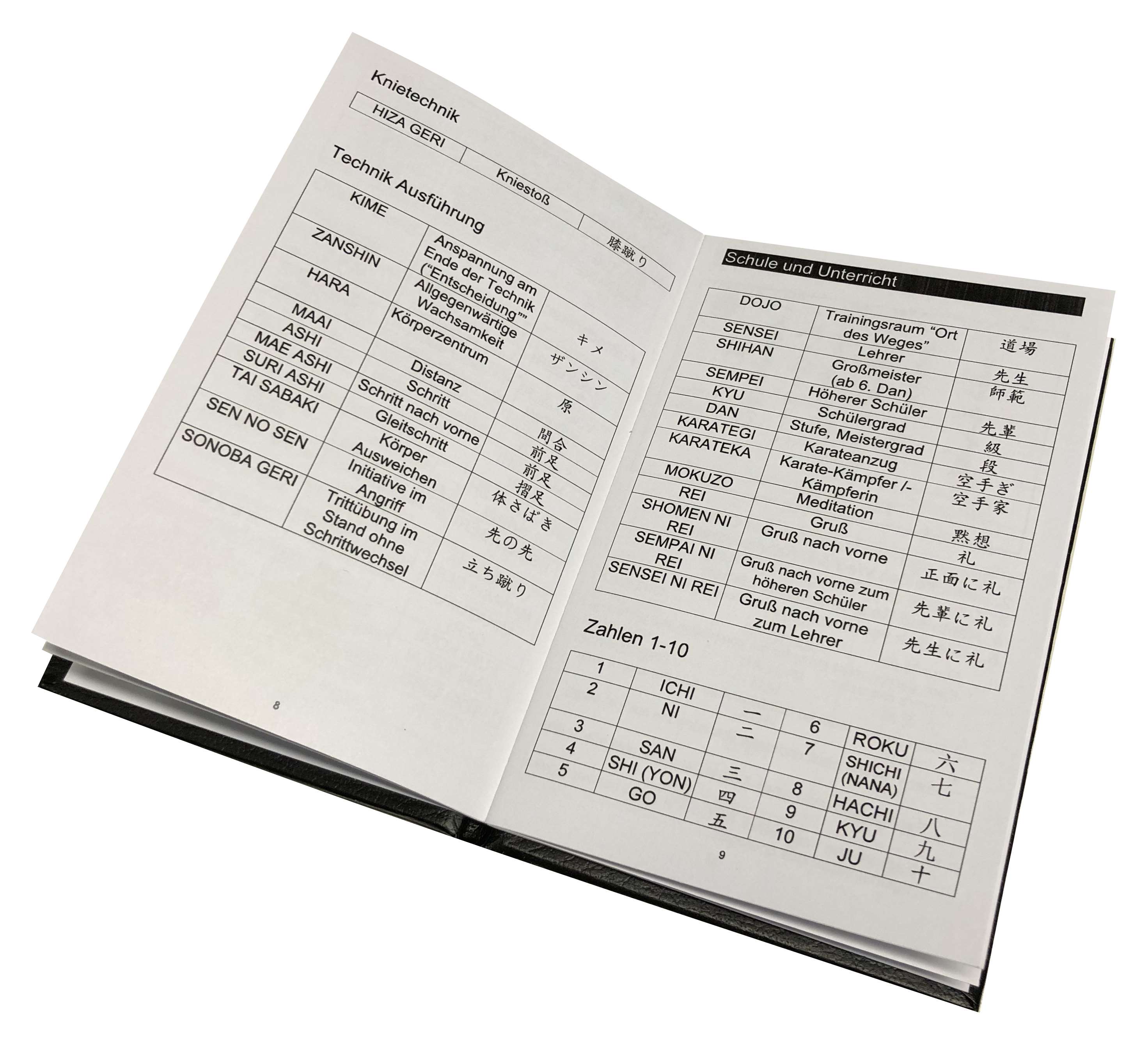 Shotokan Karate Fibel A6 / Karate Dojo Budokai Melle Edition Set: 10 Stück