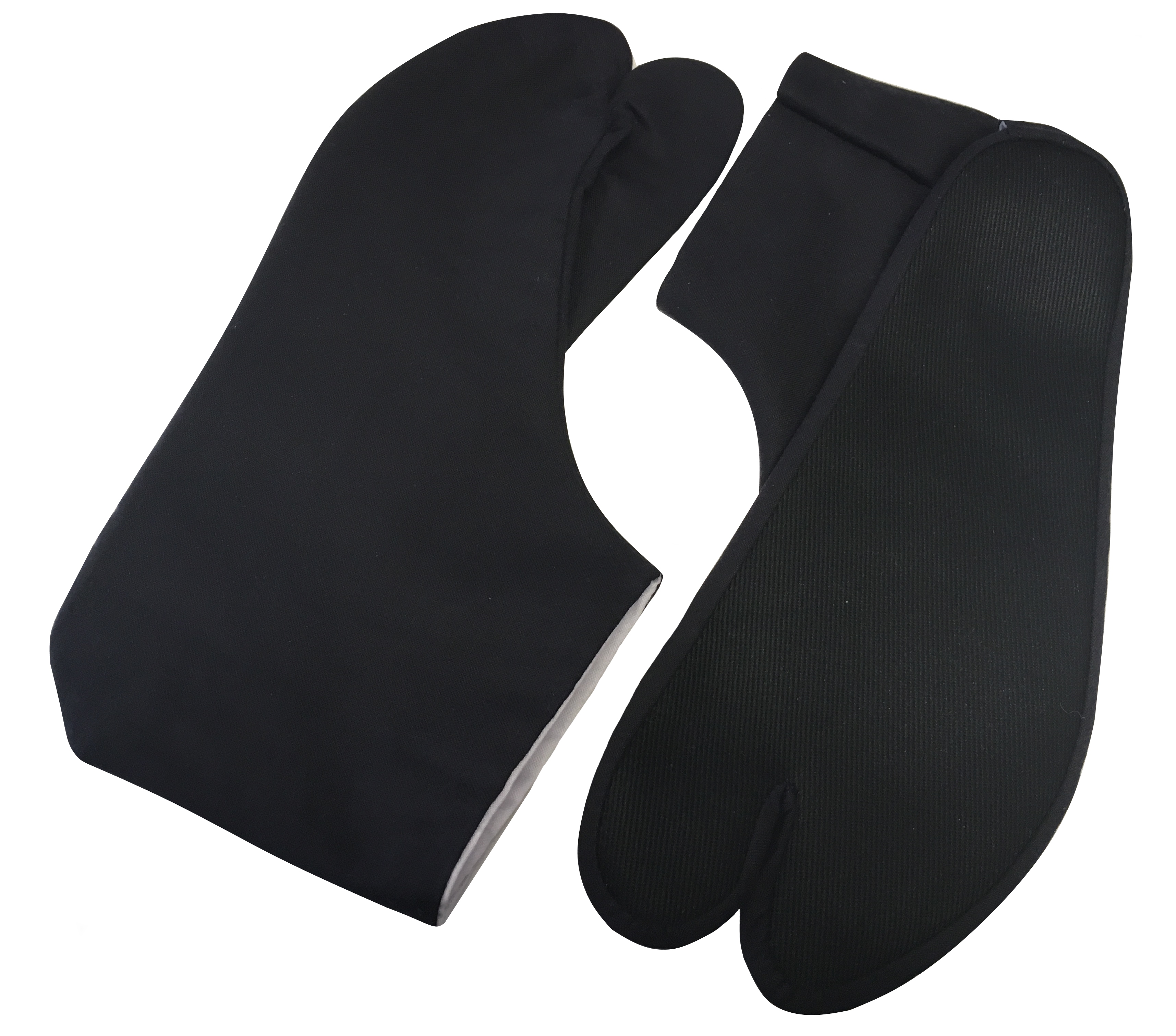 Indoor Tabi DELUXE JAPAN Metallösen / schwarz mit schwarzer Sohle 30cm (ca. 46)