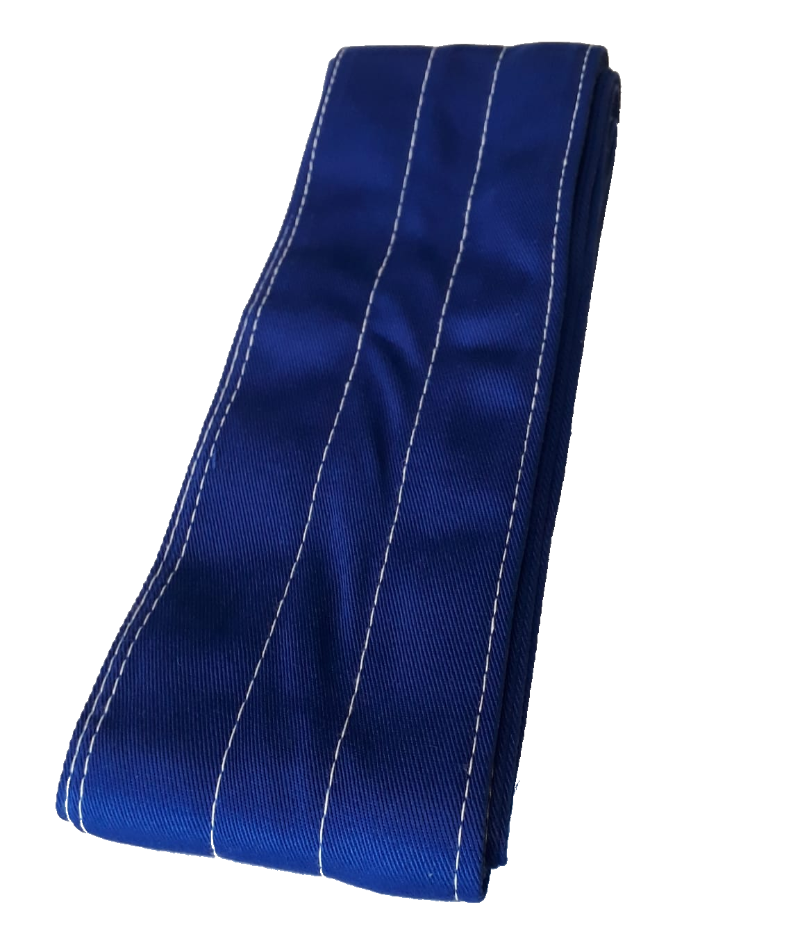 Iaido Obi First Class, blau mit weißen Nähten, 400 x 8 cm