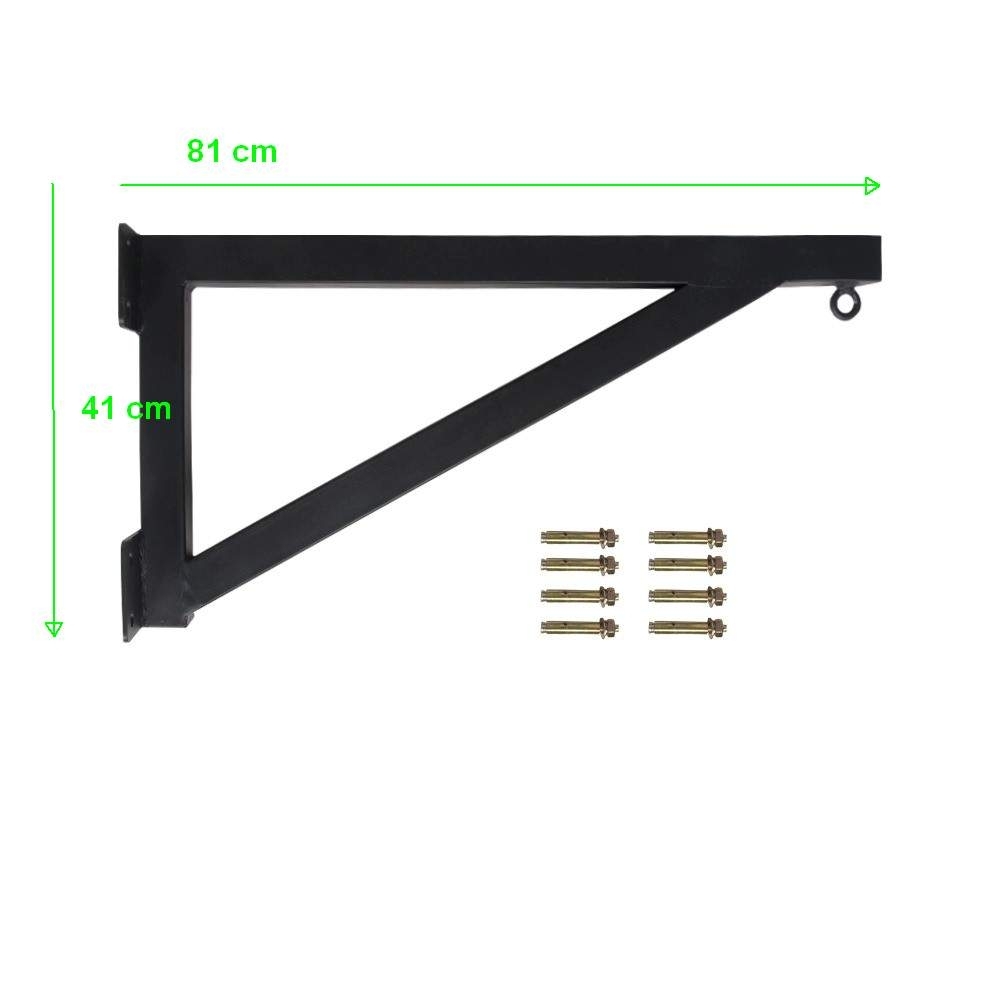 Boxsack Wandhalterung, 81 x 41 cm, schwarz