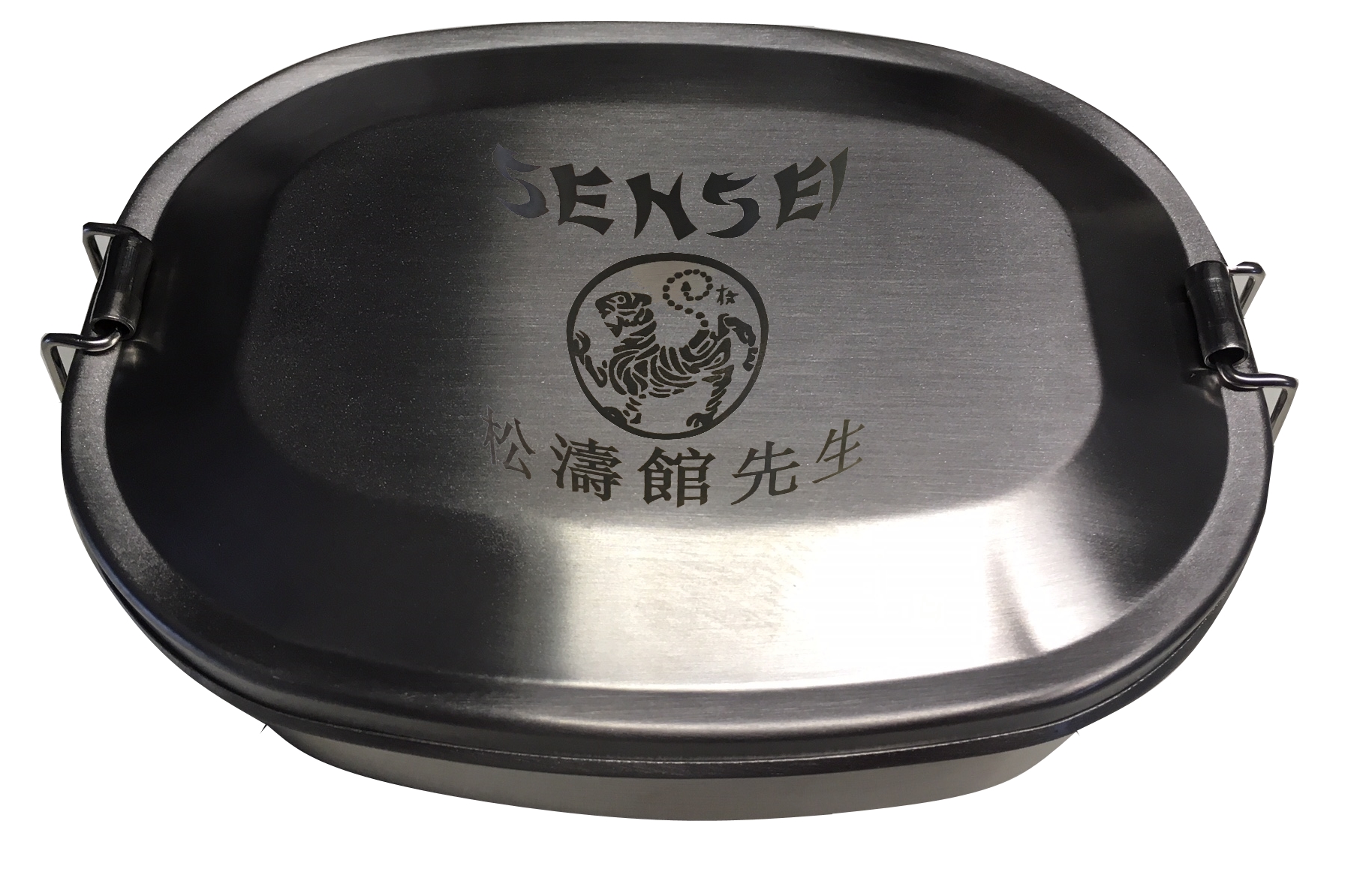 Stempelkasten aus Edelstahl "Shotokan Sensei" individuell mit Namen