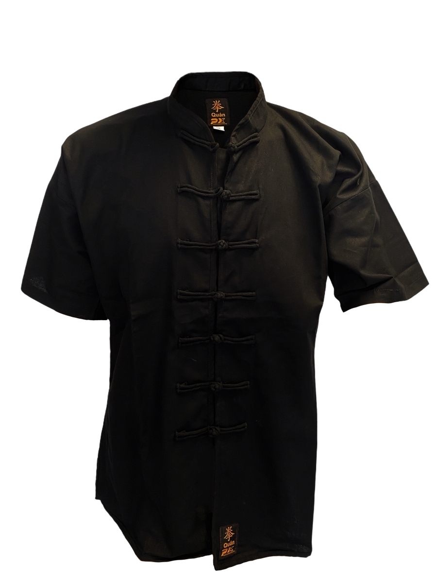 Qigong Anzug / Oberteil mit kurzen Ärmeln, Hose weiß oder schwarz