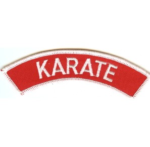 Karate-Aufnäher halbrund