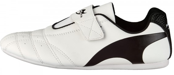 Kampfsportschuhe Mattenschuhe ohne Schnürung mit Klettverschluss weiß 47