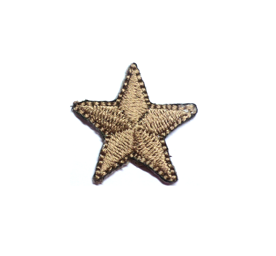 Sterne Aufnäher / Aufbügler bronze
