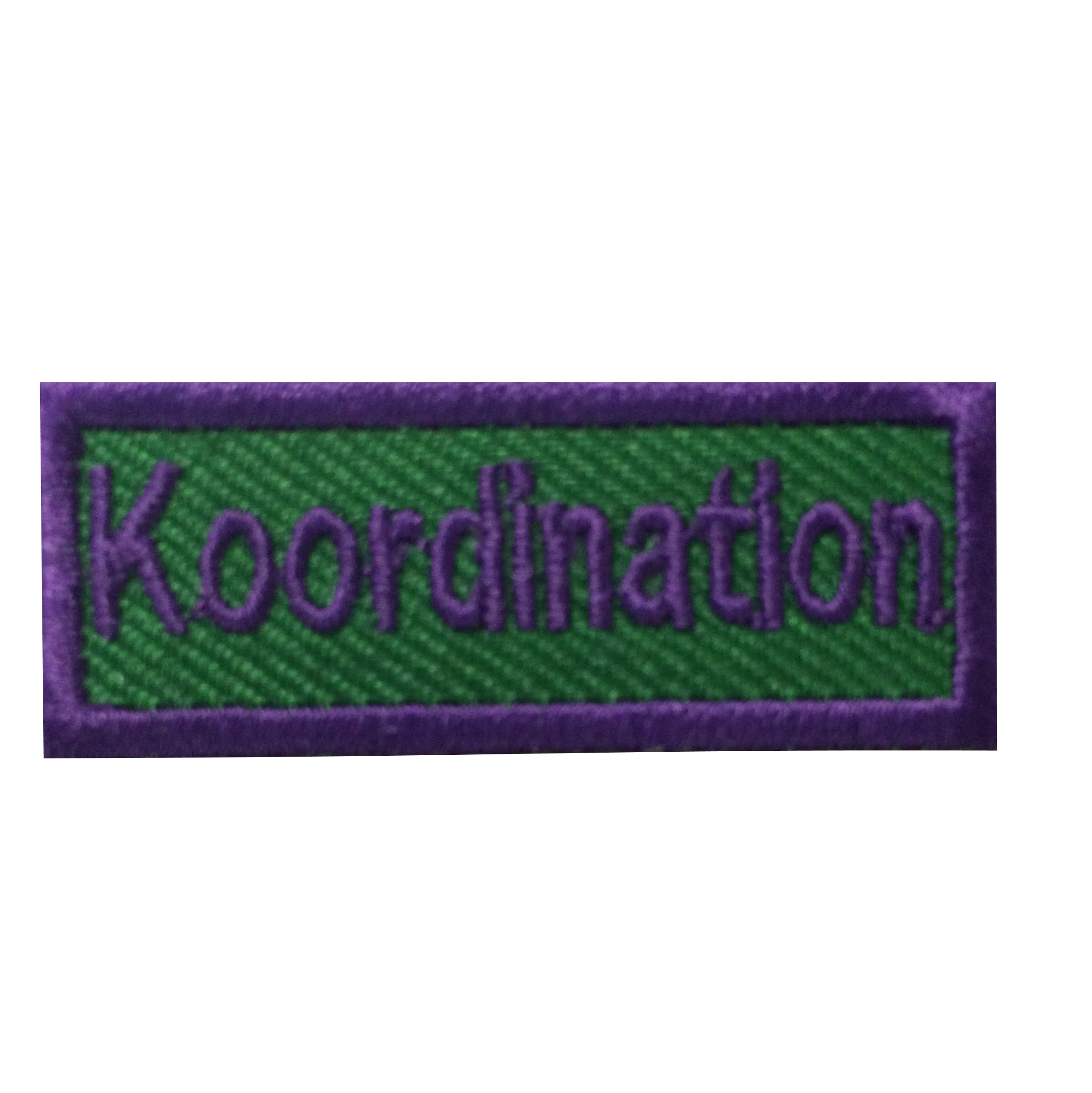 Koordination - Anerkennungs-Abzeichen / Skill Patch violett/ grün