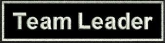 Aufnäher Team Leader schwarz