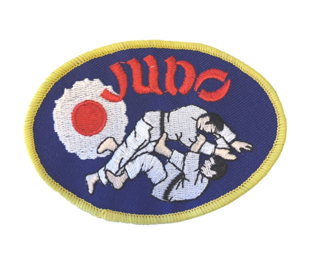 Judo Aufnäher oval 10 x 7 cm