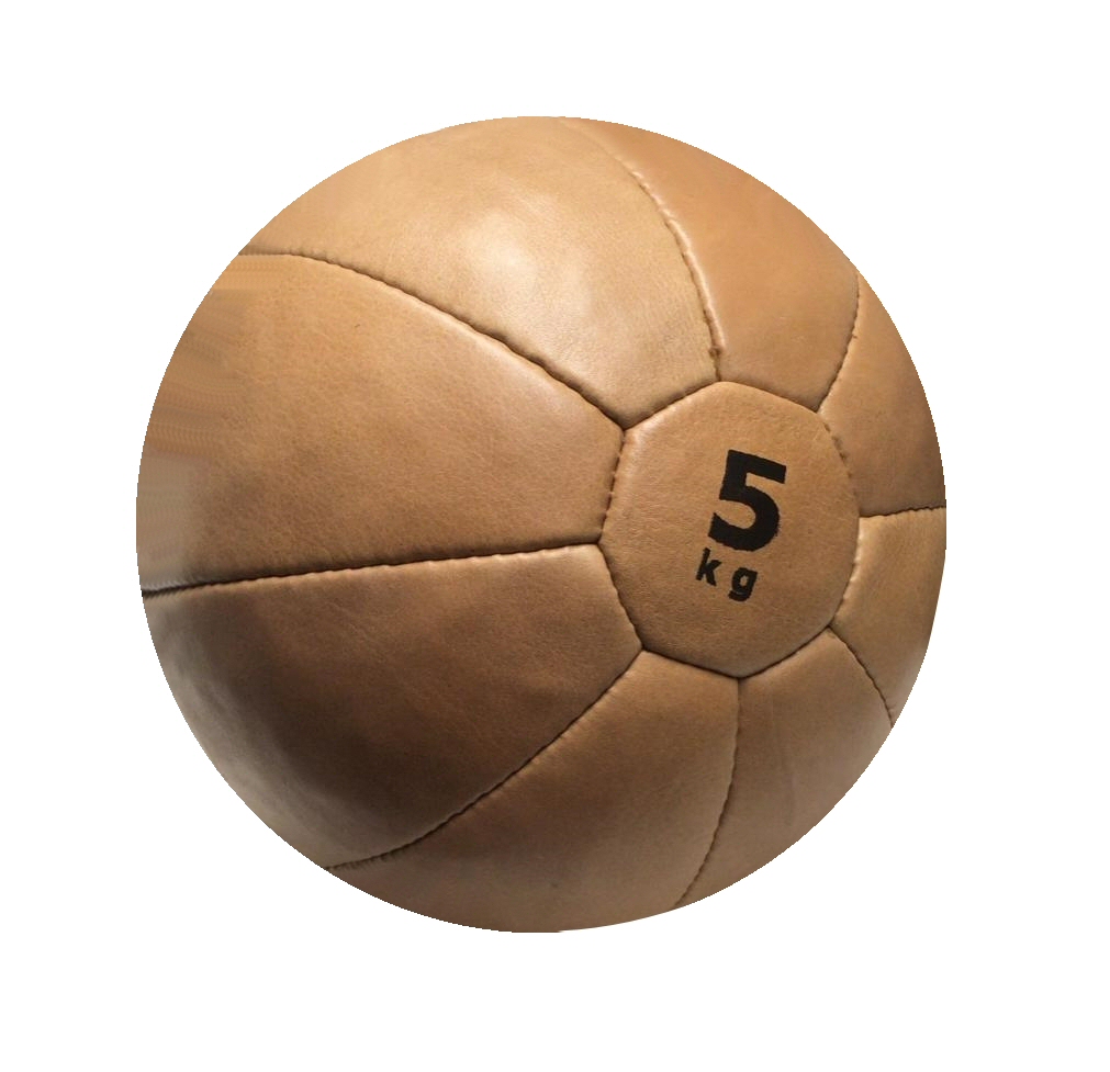 Medizinball Echtleder braun 5 kg