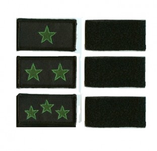 Sterne-Aufnäher mit Klett, grün, als Graduierungsabzeichen
