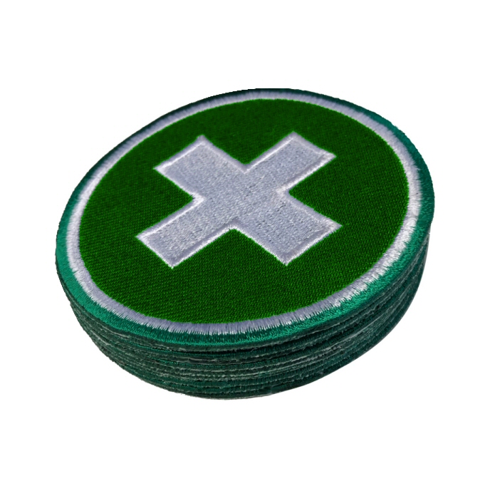 Erste Hilfe Aufnäher / First Aid Patch grün-weiß