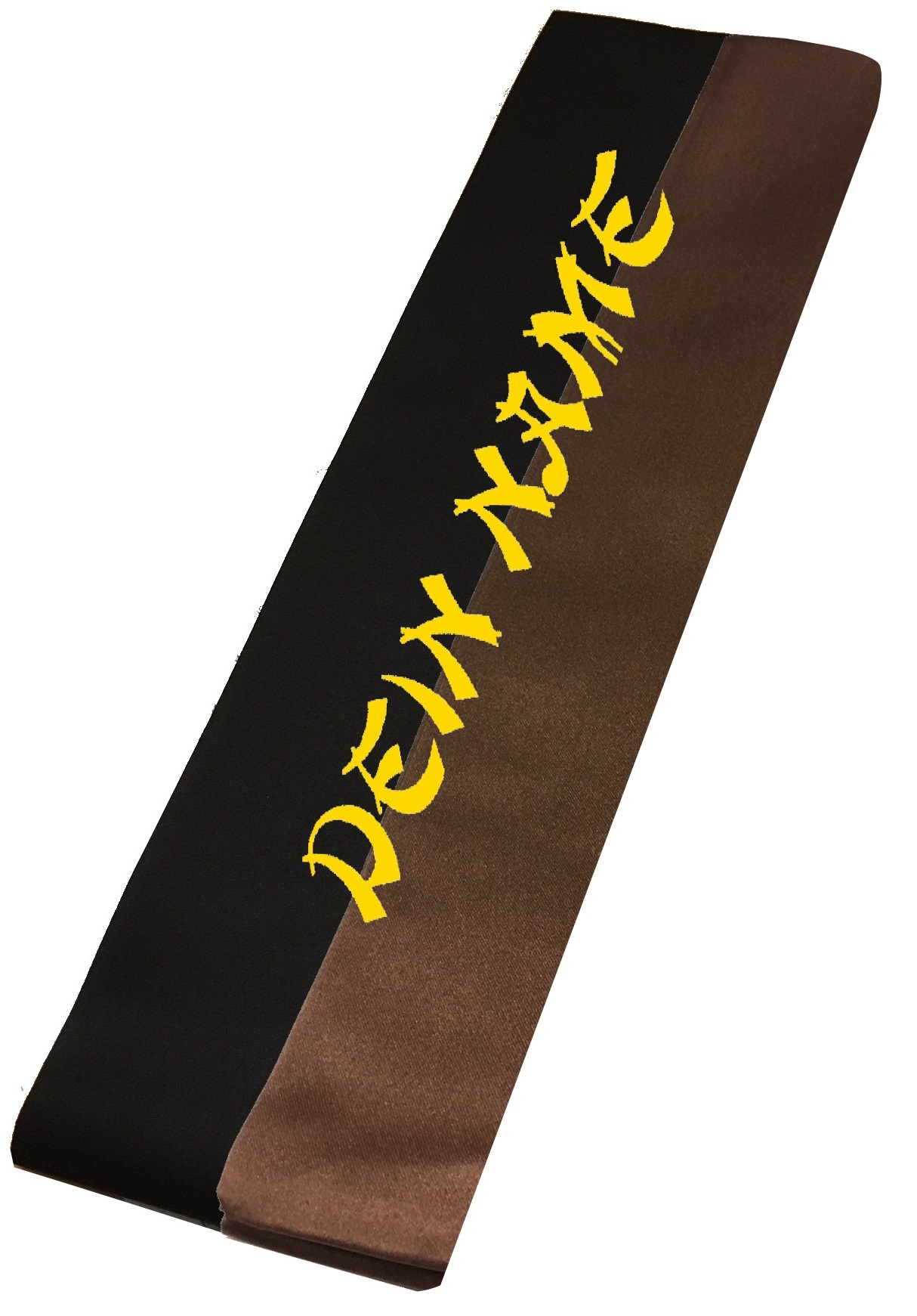 Kung Fu Schärpen braun-schwarz bestickt nach Wunsch