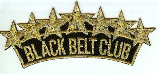 Aufnäher Black Belt Club Stars gold