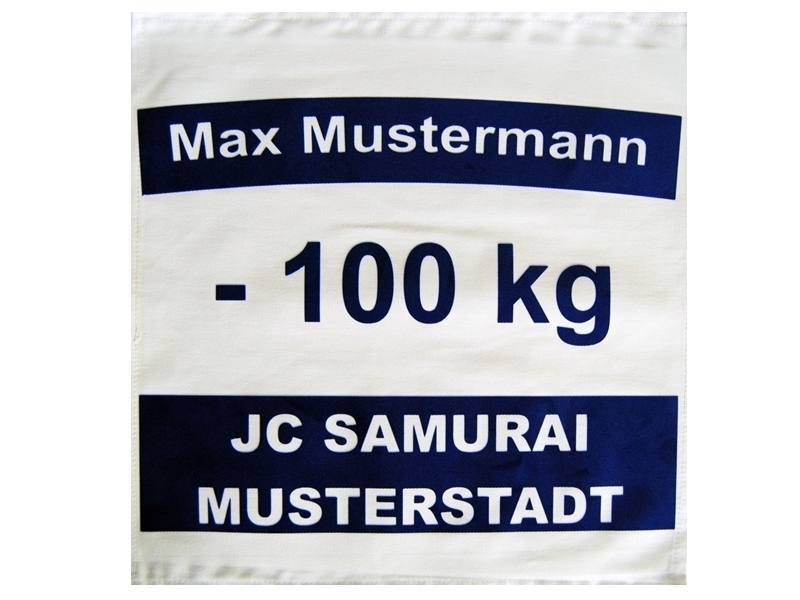 Judo Rückenschild für Wettkämpfer