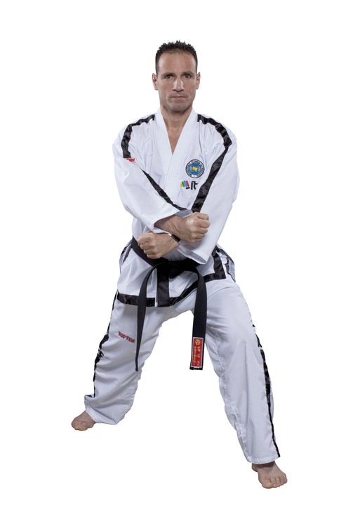 TOP TEN Taekwondo Dobok INSTRUCTOR PREMIUM GOLD (4. - 6. Dan, ITF app.)