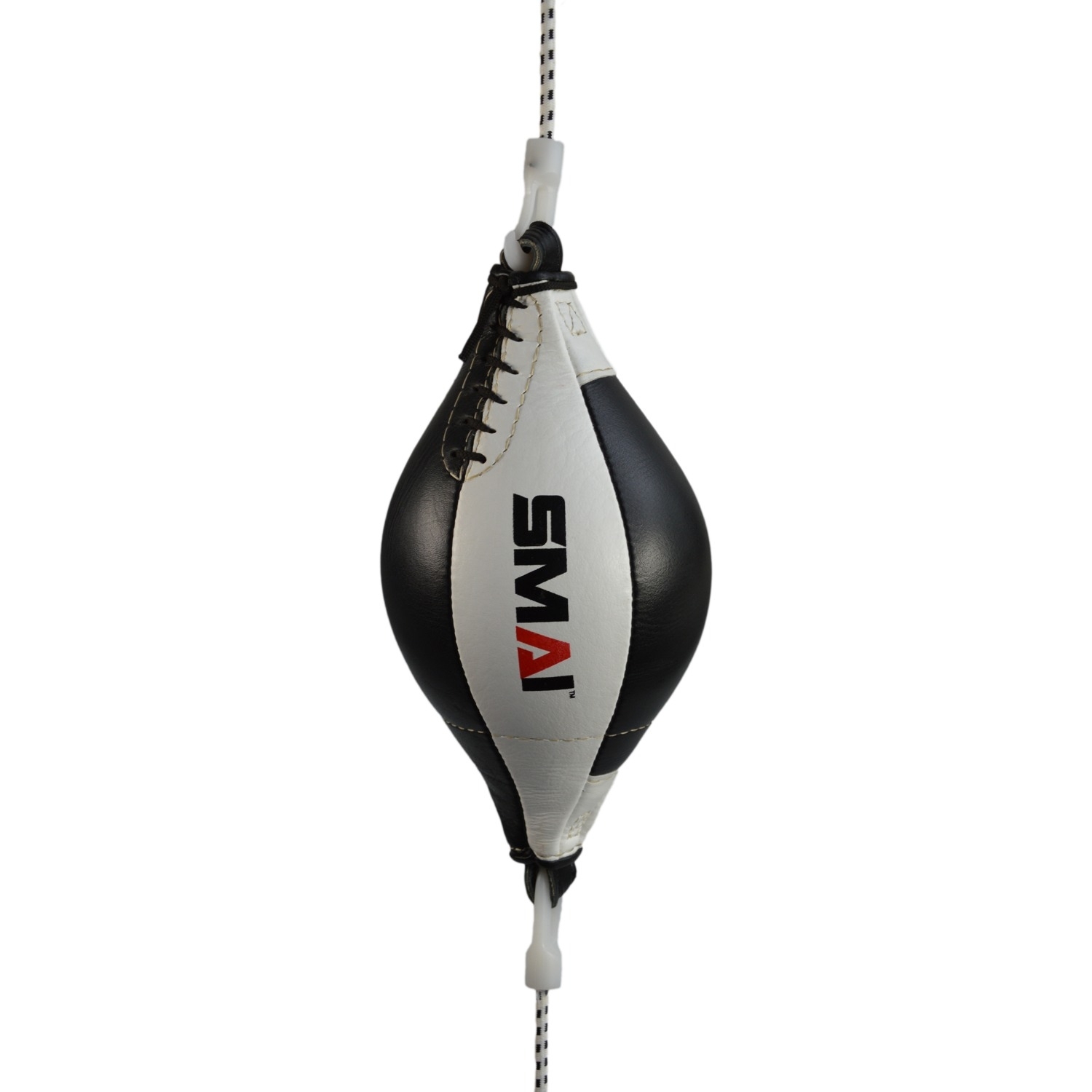 SMAI Doppelendball Leder schwarz-weiß, 25 cm