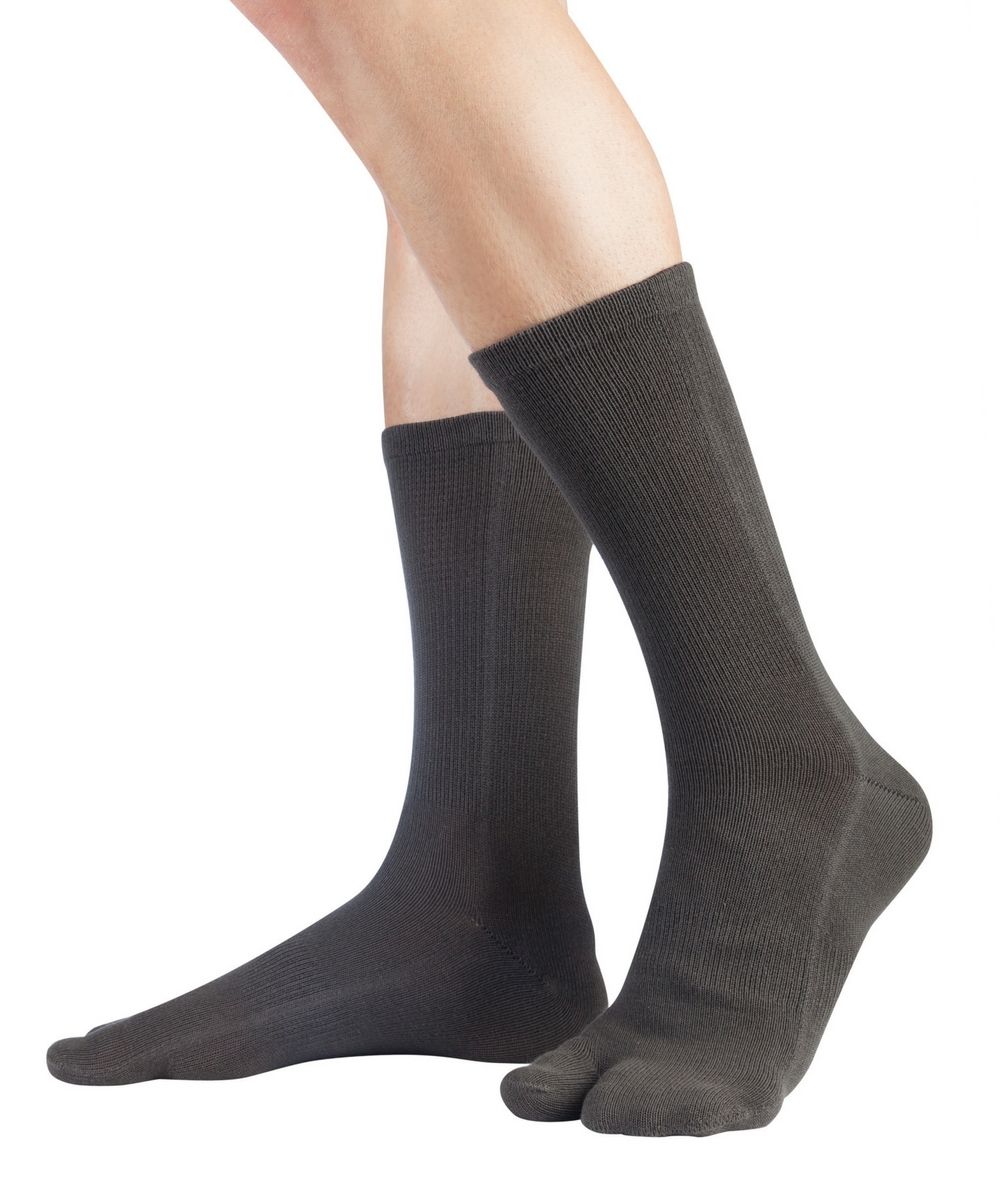KNITIDO Tabi Socken, traditionell, WADENLANG grau 43-46