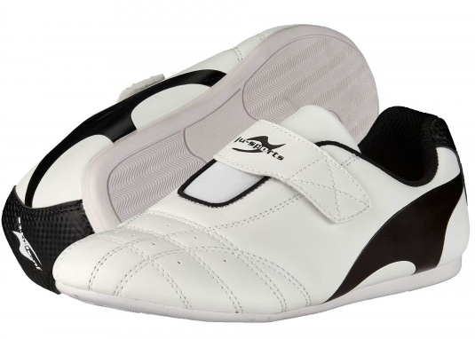 Kampfsportschuhe Mattenschuhe ohne Schnürung mit Klettverschluss weiß 47